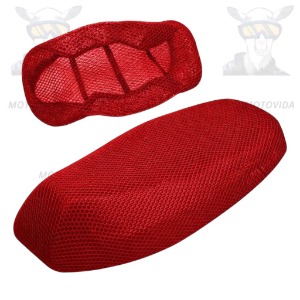 Forro de asiento  tipo malla rojo