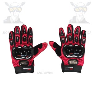 Guantes largo con protector rojo