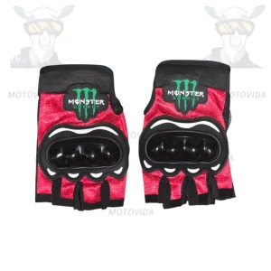 Guantes corto con protector rojo