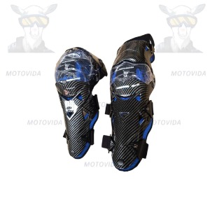 Kit de rodilleras negro fibra con azul