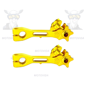 Lever de freno aluminio doble dorado