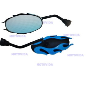 Kit de espejos redondos con llama azul