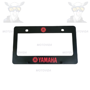 Porta placa plastico Yamaha negro/rojo/azul